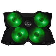 SUREFIRE Podloga za hlađenje laptopa Bora do 17" USB LED, zelena